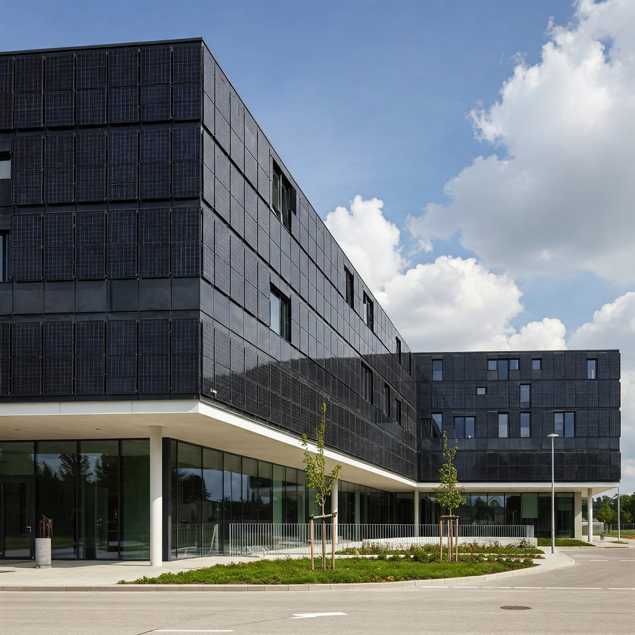 image of solar panel building for the office complex